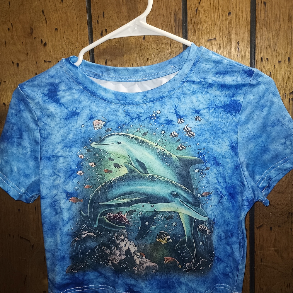 SHEIN Blue Crop Top